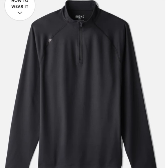 RHONE Other - RHONE EUC 1/4 Zip Performance Shirt Black Long Sleeve M